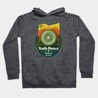 Sunset Pier - Santa Monica Pacific Wheel (green color) Hoodie